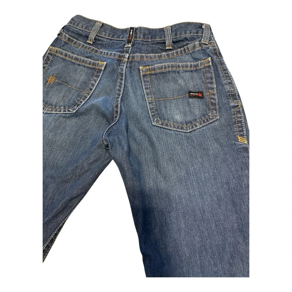 Ariat FR Jeans Men's 31 X 36 M4 Low Rise Boot Cut Dark Wash Denim - Picture 8 of 8